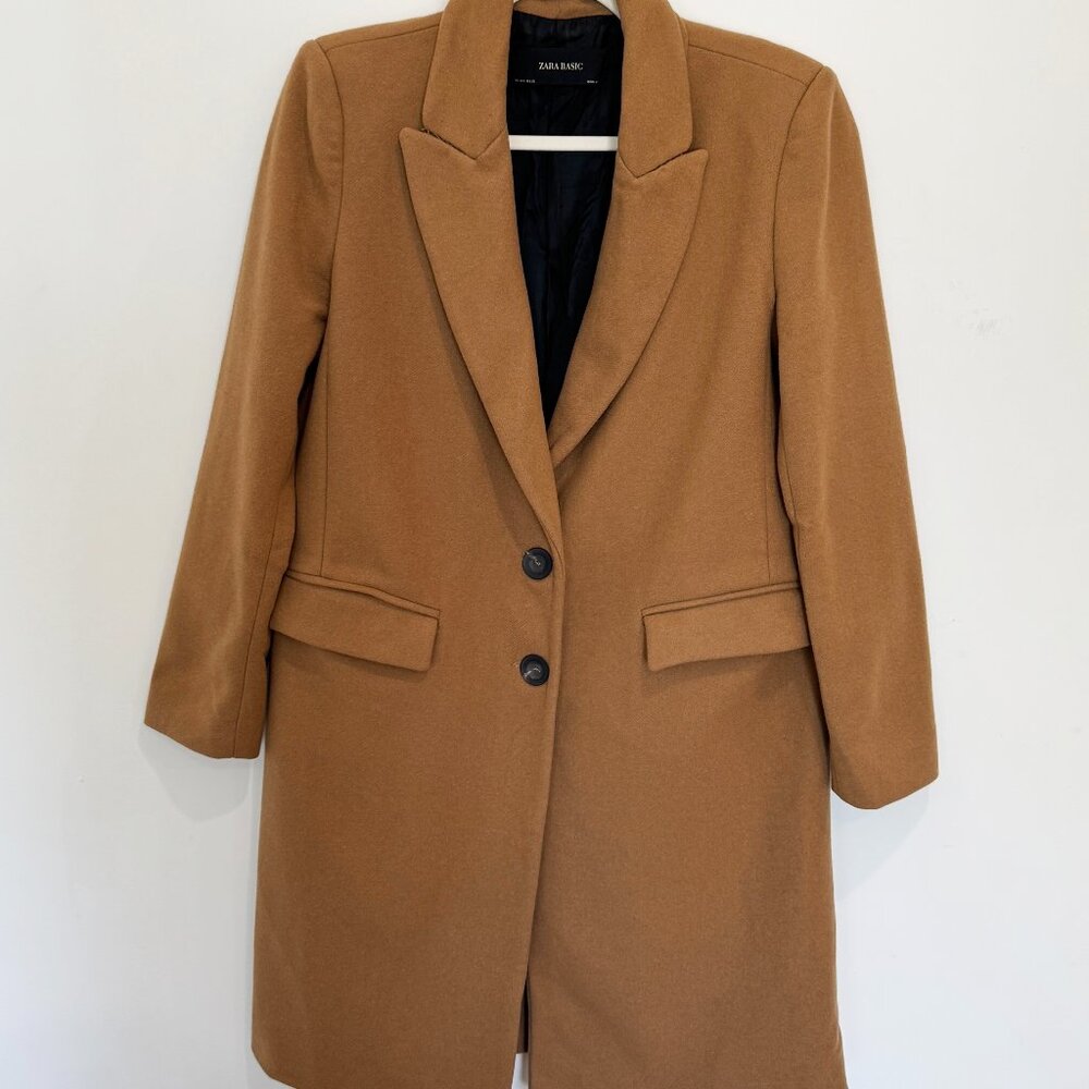 Zara Wool Camel Coat Size Small